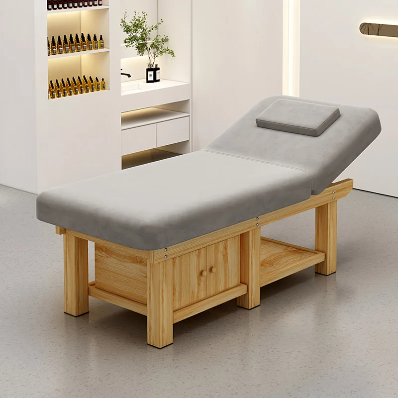 Multifunctional solid wood beauty bed, massage bed, massage bed, special spa ear bed for beauty salon, eyelash bed