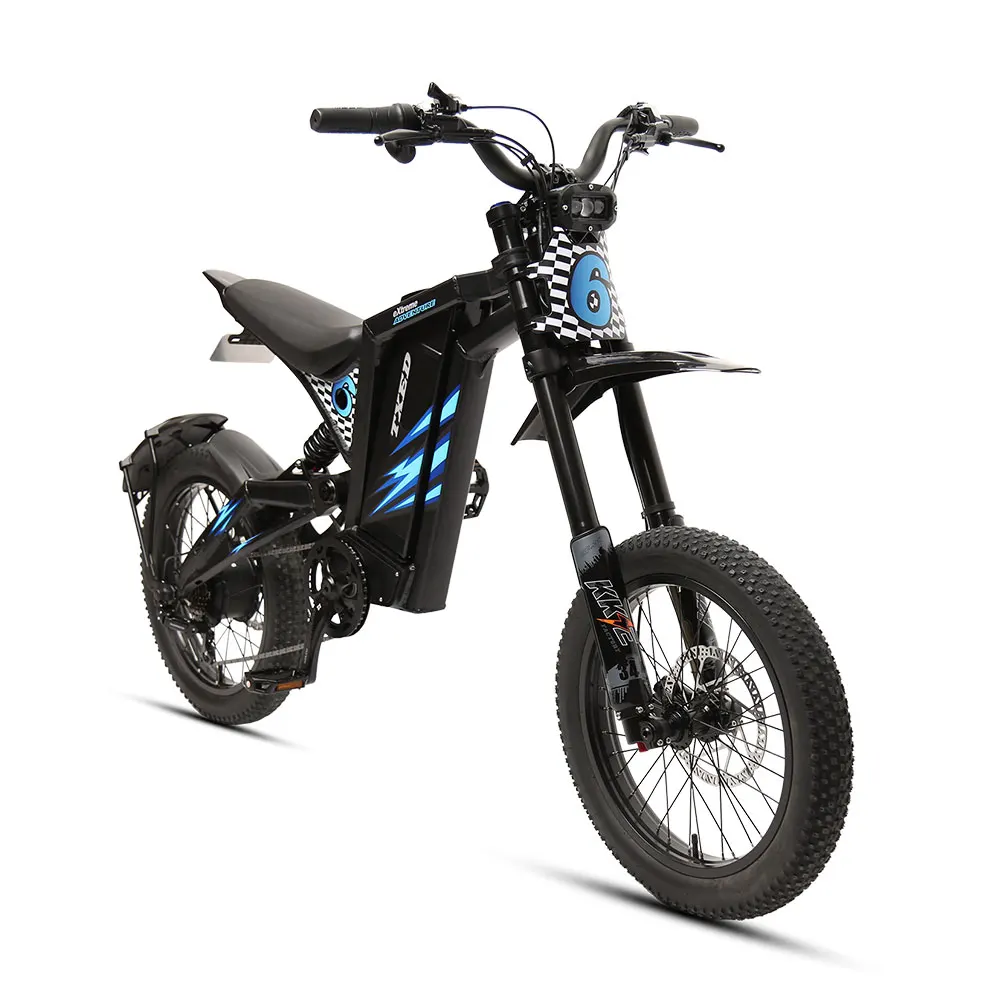 High power 1000w 48v fat tire rear motor 7 speed off road e dirt bike electric bicycle