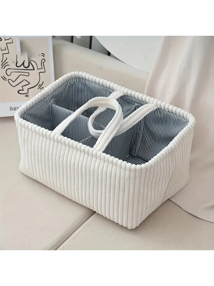 Grand panier de rangement bohème, 1 pièce, organisateur multi-compartiments pour vêtements de bébé, jouets et décoration de la maison