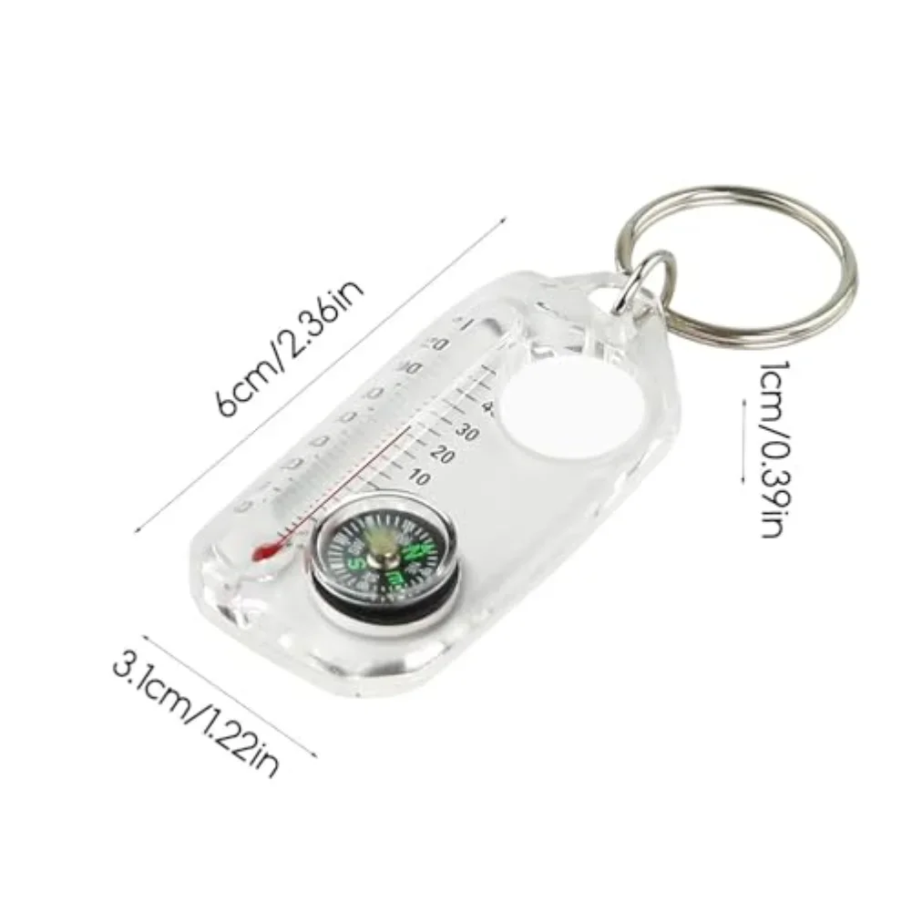 Compact Keychain With For Compass And Thermometer For Accurate For Outdoor Navigation And Temperature Measurement