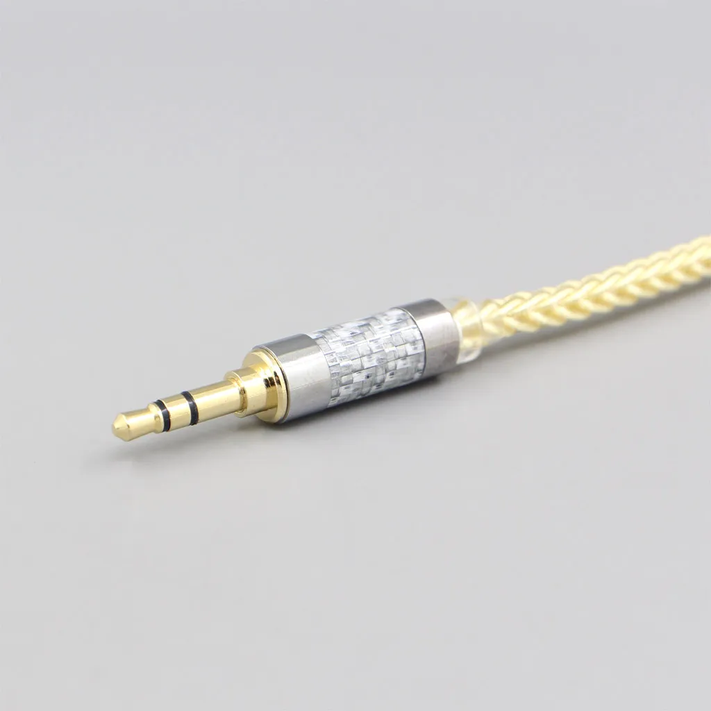 8 الأساسية مطلية بالذهب + البلاديوم الفضة OCC كابل ل البؤري واضح Elear Elex Elegia Stellia المزدوج 3.5 مللي متر سماعة التوصيل LN008274