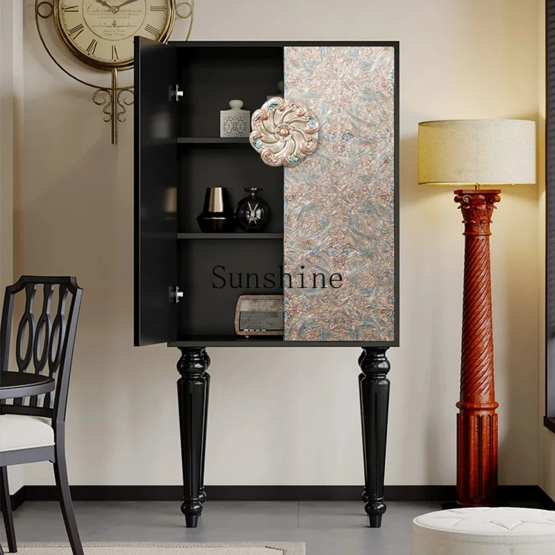 

American medieval bedroom wardrobe living room tall cabinet retro style furniture