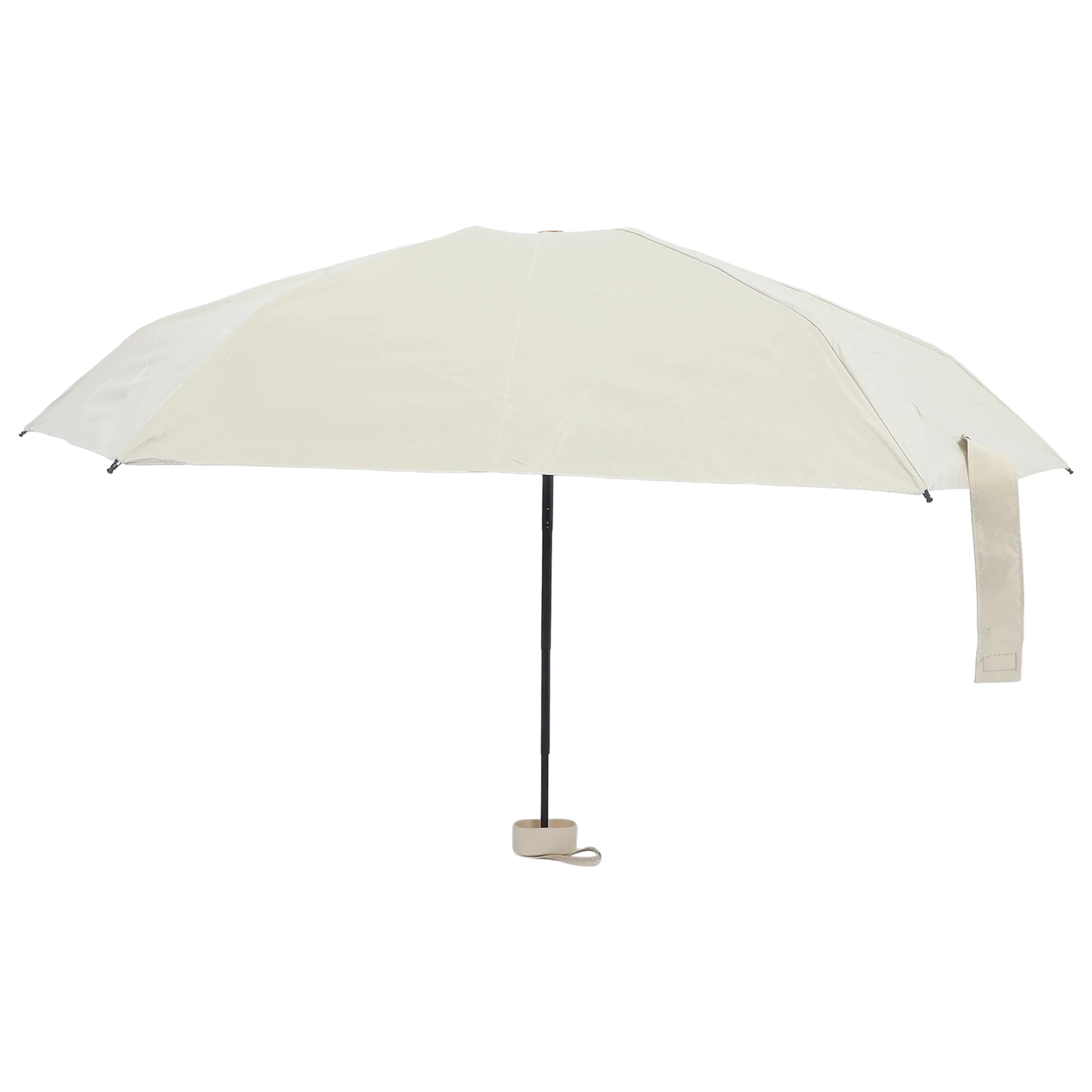 

Portable UV Beige Small Foldable Women Umbrella Travel Lightweight Compact Travel Uv Protection Umbrella Rain Shelter