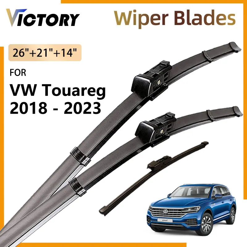 

3x Front Rear Wiper Blades For Volkswagen VW Touareg CR7 2018 - 2023 2022 2020 Accessories Windshield Windscreen Window Brushes