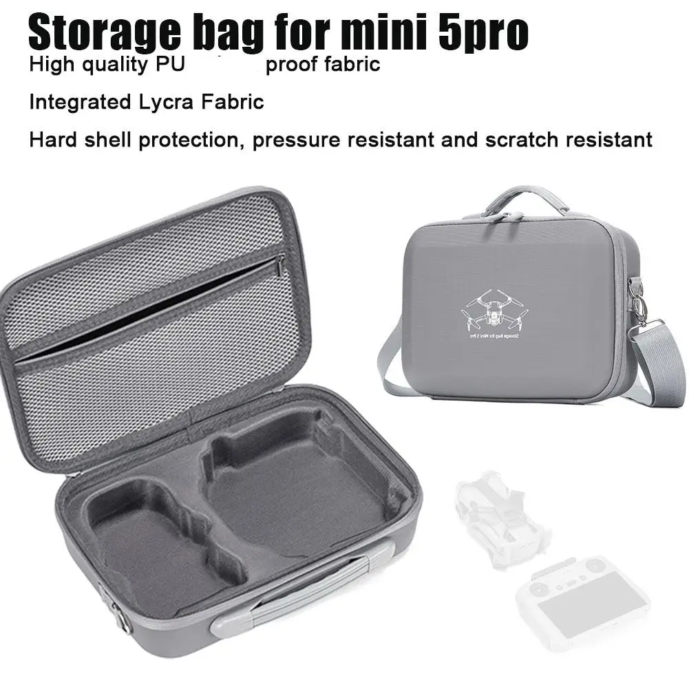 DJI Mini 5 Pro 크로스바디 보관 가방 휴대용 방수 방진 충격 방지 휴대용 카메라 보관 상자 하드 쉘 케이스
