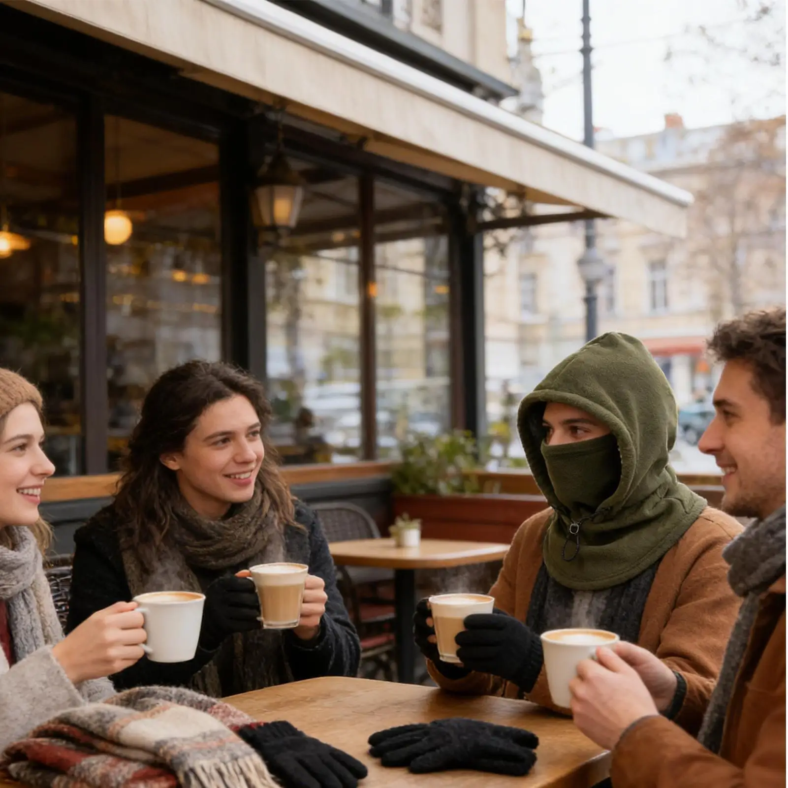 

Hood Face Cover Breathable Windproof Warm Adjustable Headwear Winter Hood Hat For Cold Weather Cycling Outdoor Work Hiking