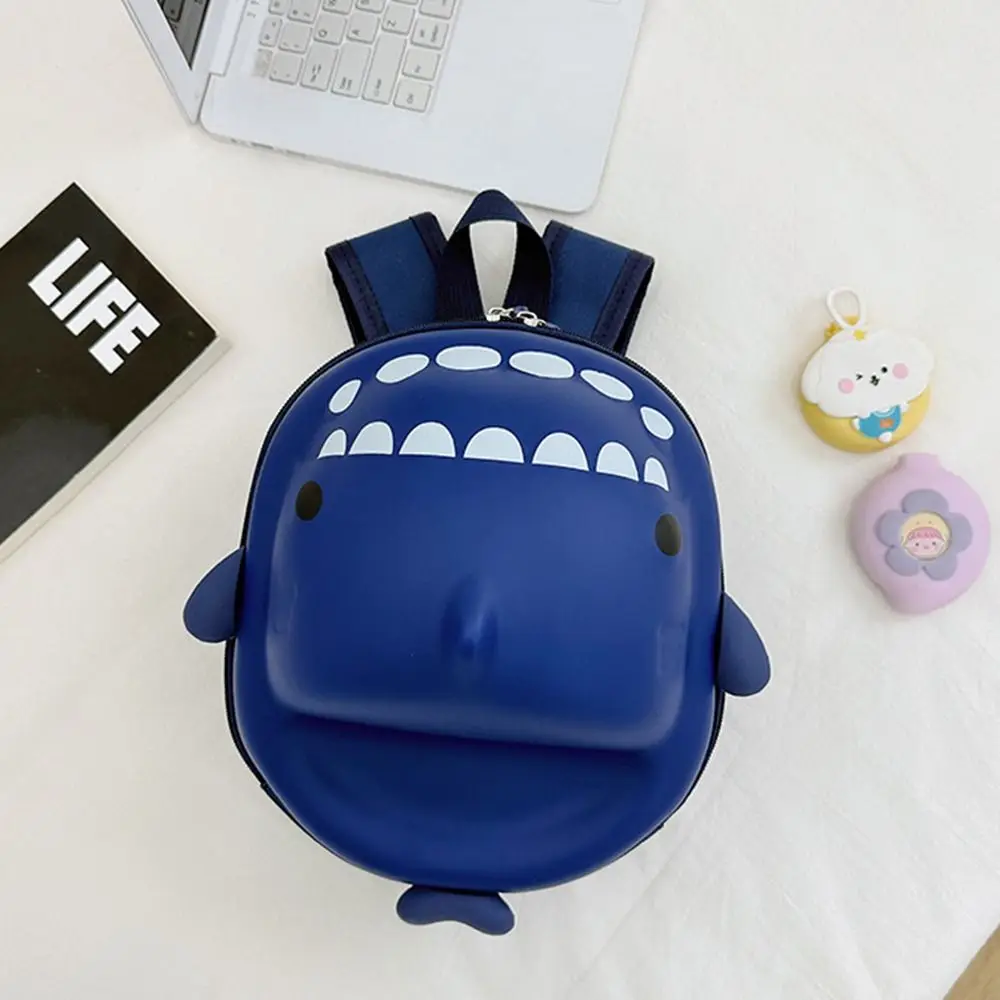 Durable Cute Toddler Backpack Creative 3D Mini Cartoon Schoolbag Waterproof Shark Shaped Eggshell Bag Kindergarten