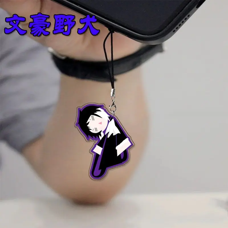 Osamu Dazai Keychain Man Mobile Phone Lanyard Chain for Pants Womans Key Chain Pendant Girls Jewelry Edogawa Rampo Llaveros