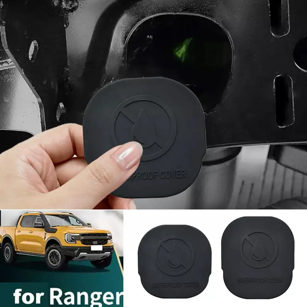 2Pcs For Ford Ranger T9 2022 2023 2024 Car Rear Axle Rubber Protective Cover Back Frame Beam Sealing Sandproof Mat