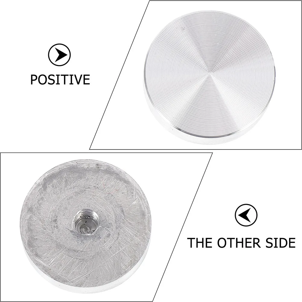 6 قطعة محول قرص سبائك الألومنيوم لأعلى الطاولة الزجاجية قرص دائرة معدنية سميكة مناسبة لطاولة عرض شاي القهوة