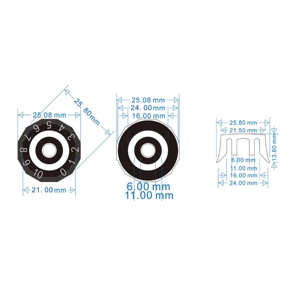 Bottom Diameter 25 8mm Speed Control Knobs Electric Guitar Knobs Wear Resistant Dirt Resistant For LP Electric Guitar