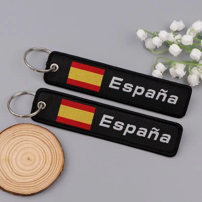Spanischer Stickerei-Schlüsselanhänger, Schlüsselanhänger mit Zitaten, Schlüsselanhänger für Motorrad, Auto, Chaveiro, Geschenk für Freunde – Detail 7