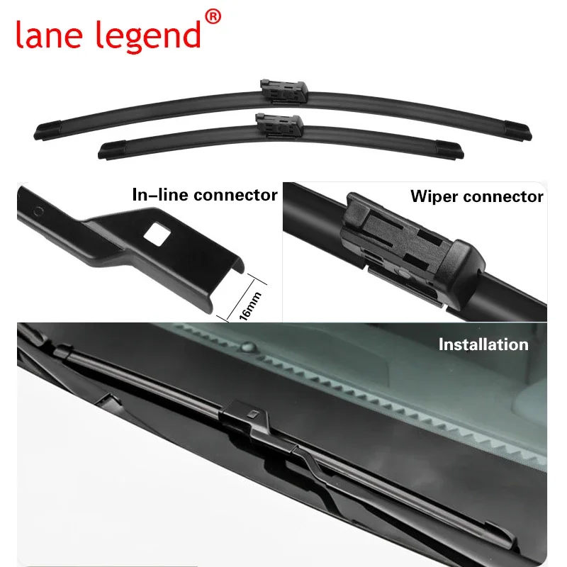 Car Wiper Blades for Peugeot 5008 2017 - 2022 2nd 2 Gen Front Windscreen Windshield Brushes Washer Car Accessories Stickers