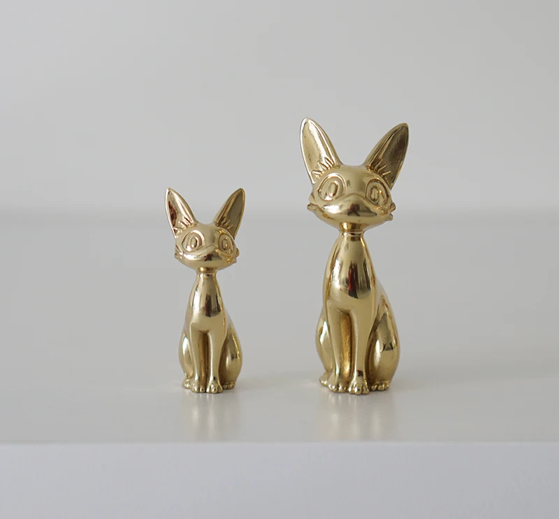Brass Cat Knob Brass Cabinet Pull Brass Furniture Knob Animal Knob