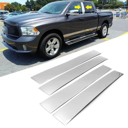 Car Window Pillar Posts Door Trims Cover Stickers For Dodge Ram 1500 2500 3500 4500 5500 2009-2018 Silver Chrome Accessories