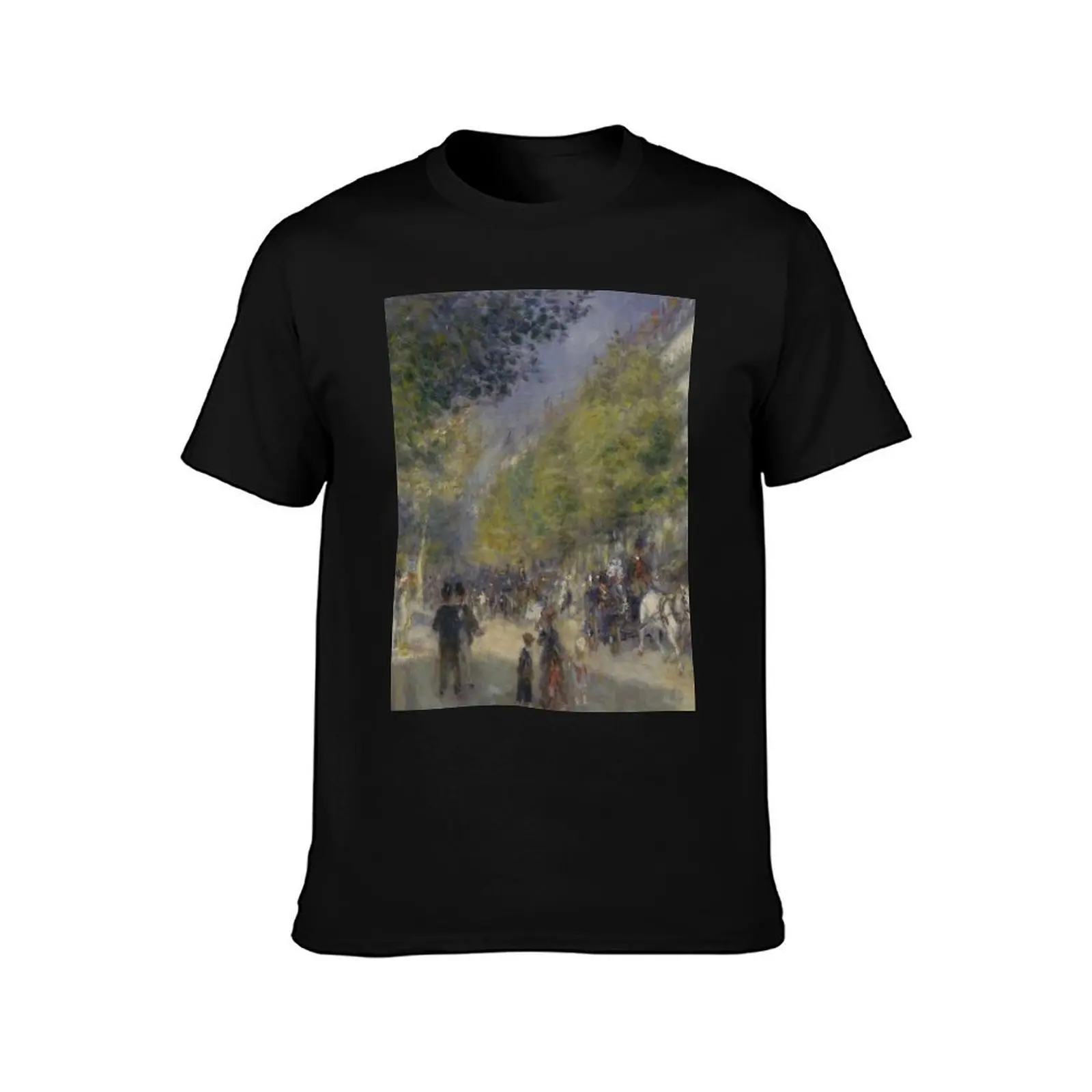 The Grands Boulevards (1875) by Pierre-Auguste Renoir T-Shirt sublime shirts graphic tee quick drying vintage t shirt men