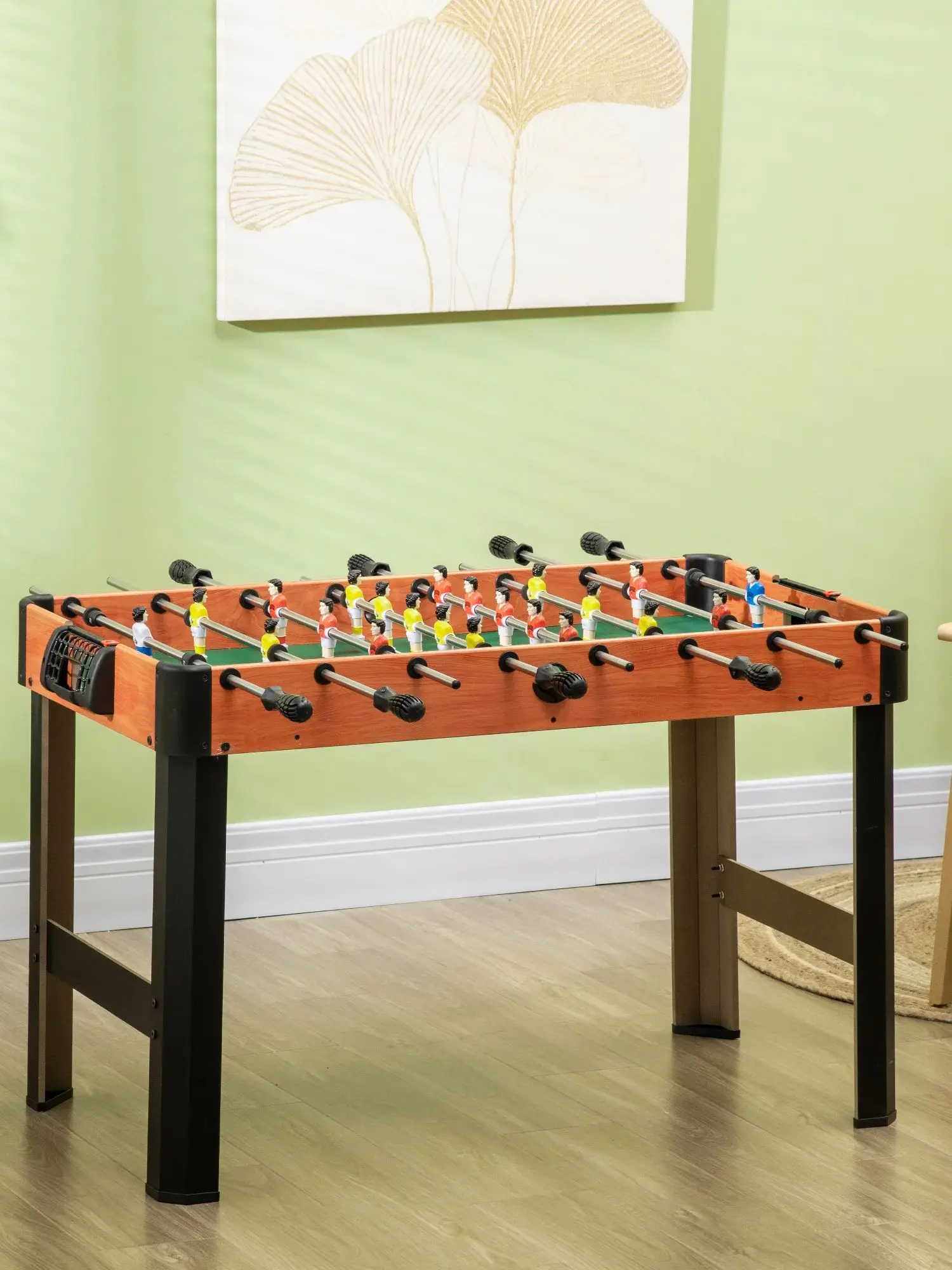 Homcom Tischfußballtisch für Kinder ab 7 Jahren mit 2 Bällen, 8 Griffe, Spieler, 118 x 104 x 69 cm