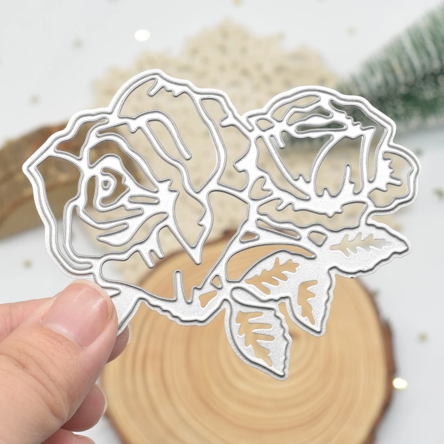 Rose Flower Metal Die Cutting Dies Stencil for DIY Scrapbooking Embossing Album Paper Card Making Craft