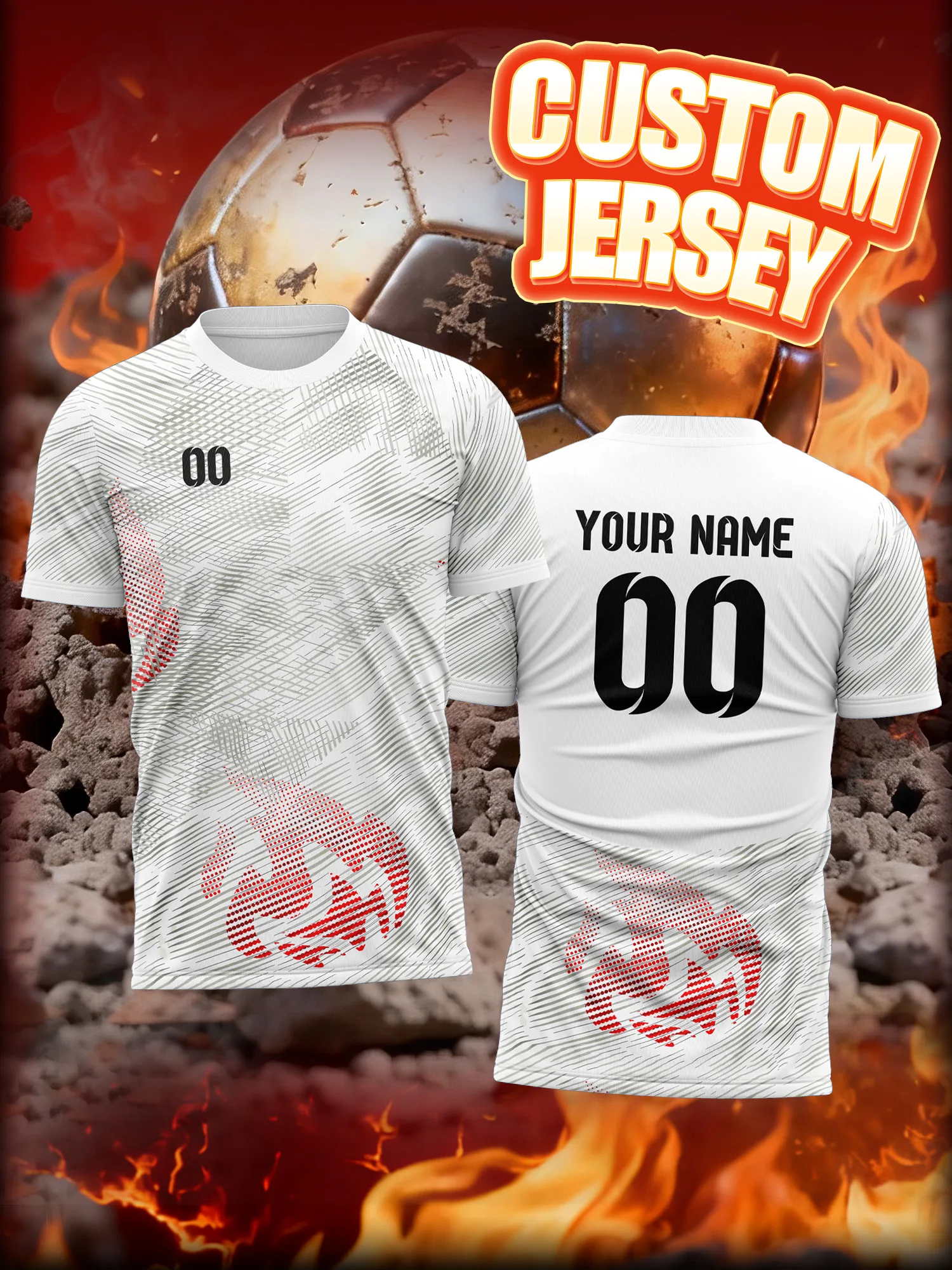 Custom Photo Name Number Soccer Jersey Distinctive Design Stand Out Crowd Sport Apparel