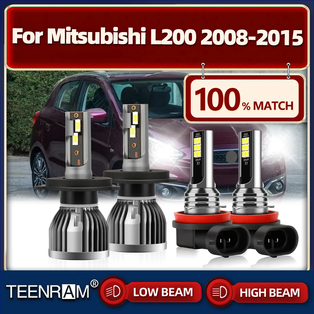 

40000LM LED Car Headlight Bulbs 12V Auto Fog Lights 6000K White For Mitsubishi L200 2008 2009 2010 2011 2012 2013 2014 2015