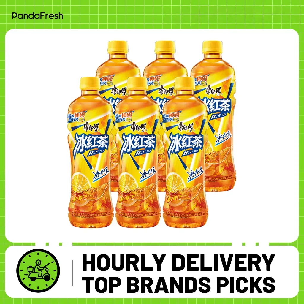 كانغ شي فو، شاي أسود مثلج، عبوة من 6 قطع، 500 مل/زجاجة