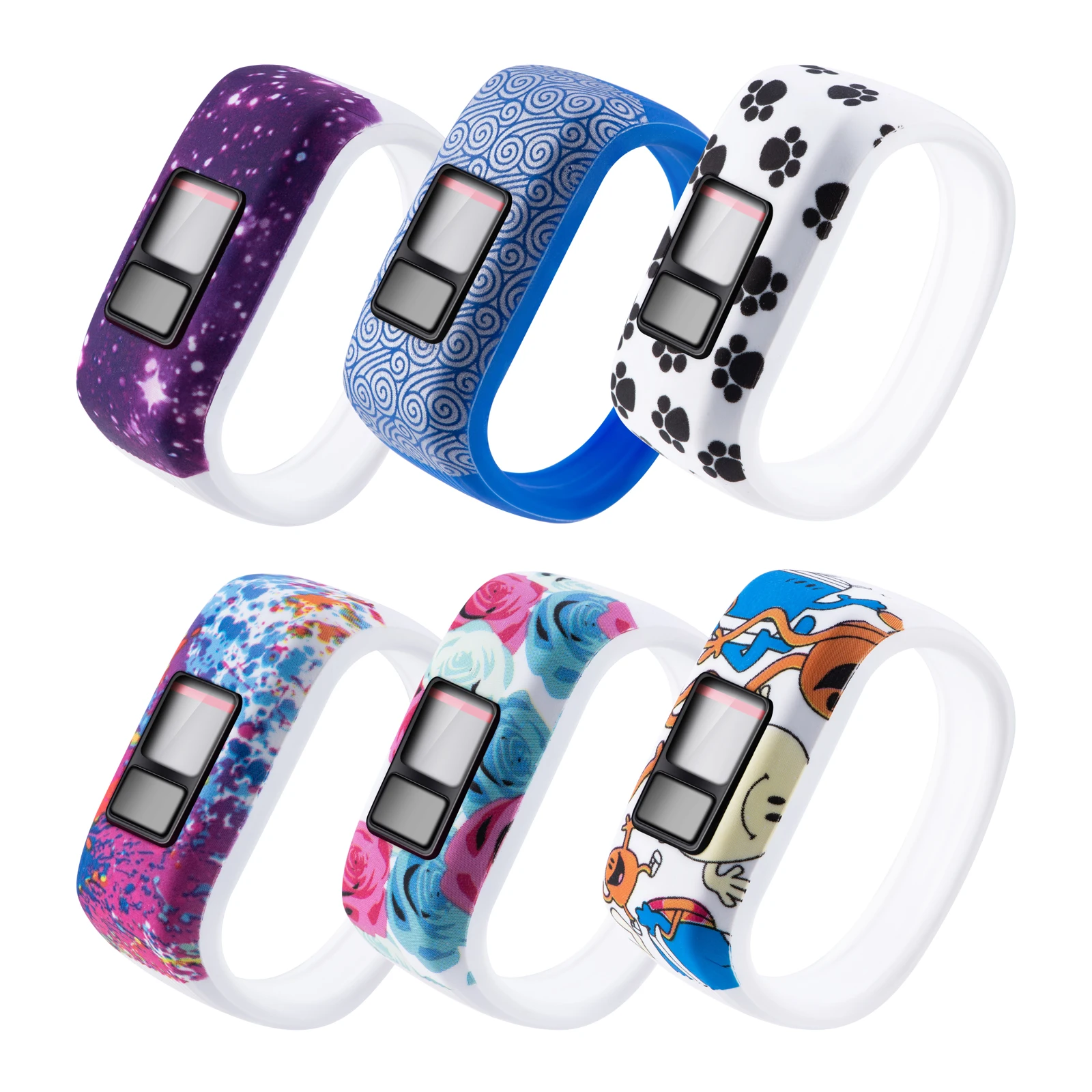 FIFATA Molle Variopinta Wristband Del Silicone Per Il Garmin Vivofit JR/JR2/Vivofit 3 Braccialetto Intelligente Sostituire Watch Band Per garmin JR Bambini