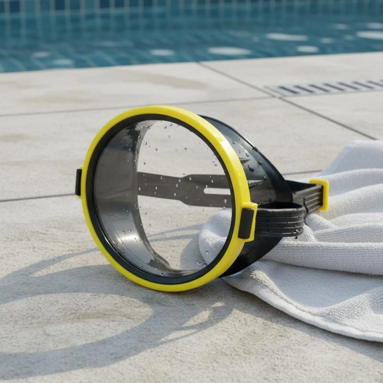 Kids Diving Facepiece Waterproof Children's Snorkel Facepiece Adjustable Strap Youngster Diving Goggles for Snorkeling, Pool,