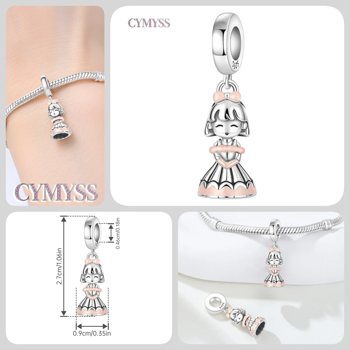 HEIßER 925 Sterling Silber Cartoon Charakter Arzt Krankenschwester Paare Perlen Fit Frauen Armbänder Charms DIY Geburtstag Party Geschenke Schmuck – Detail 17