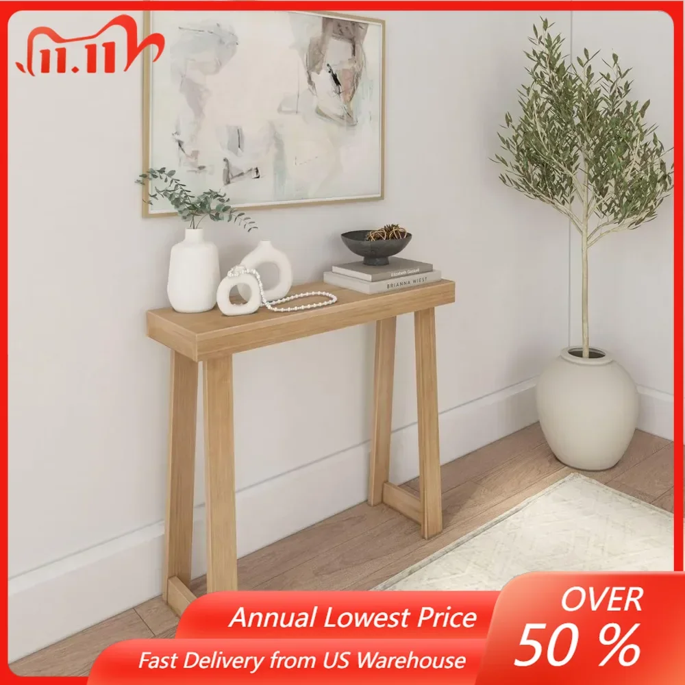 

Solid Wood Console Table, 46.25 Inch, Sofa Table, Narrow Entryway Table for Hallway, Behind Couch, Living Room, Easy Assembly.