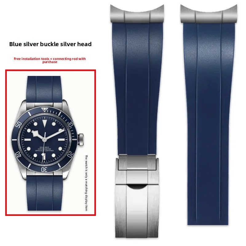 

Watch band For Tudor Biwan Black Bay M79230R M79363N series Metal Curved End port Rubber Watch Strap 20mm 21mm 22mm