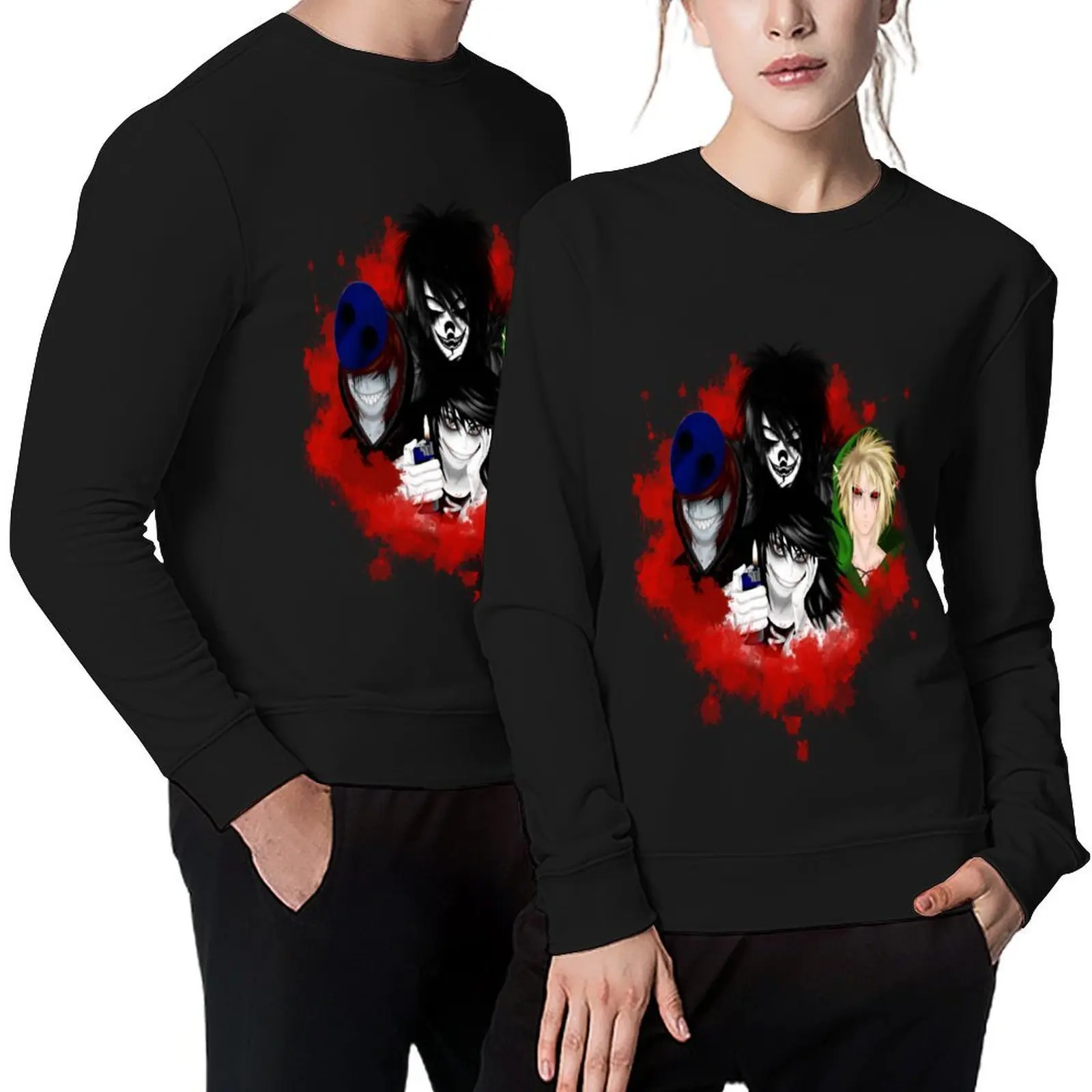 

creepypasta 2 Pullover men's winter sweater graphic t shirts men autumn male clothes graphic sweatshirts