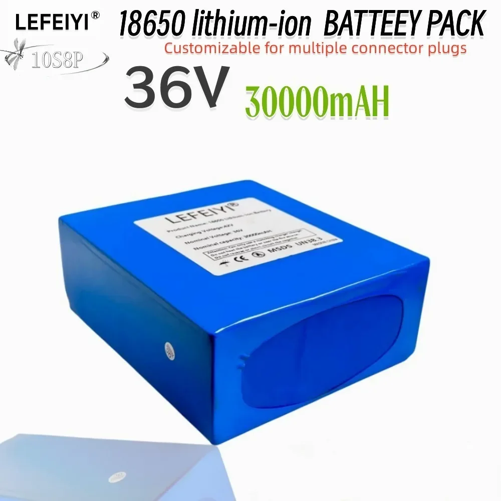 

10S8P 36V 30ah 18650 Lithium-ion Battery Pack with BMS Large Capacity Power Battery,500-1000W