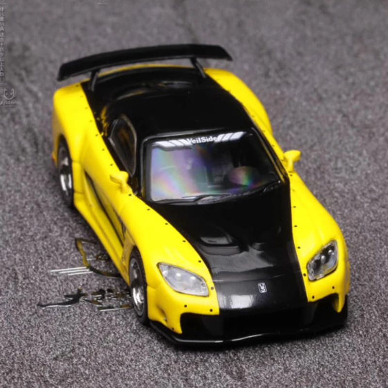 

TW 1/64 RX7 VeilSide Fortune7 из сплава, модель спортивного автомобиля, статическая коллекция, украшенные праздничные подарки, игрушки