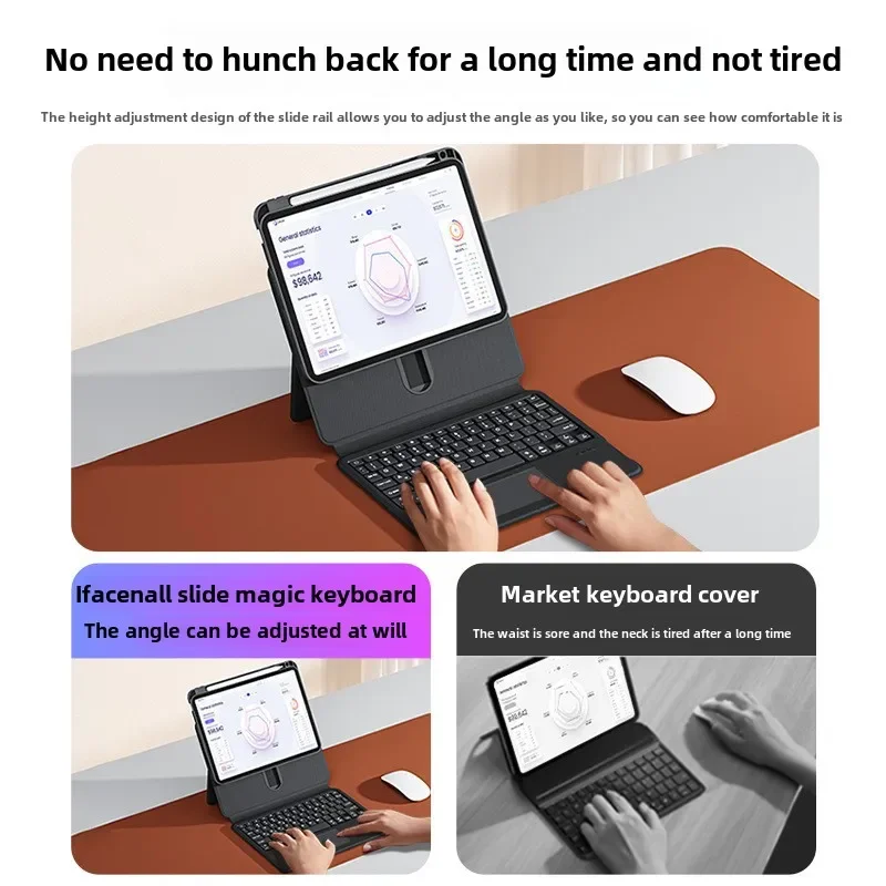 แท็บเล็ตสไลด์ขนาด 11 นิ้วของ Apple iPadpro Magic Control Keyboard 10 ฝาครอบป้องกัน Air 5 รวม 4 แม่เหล็กดึงดูด