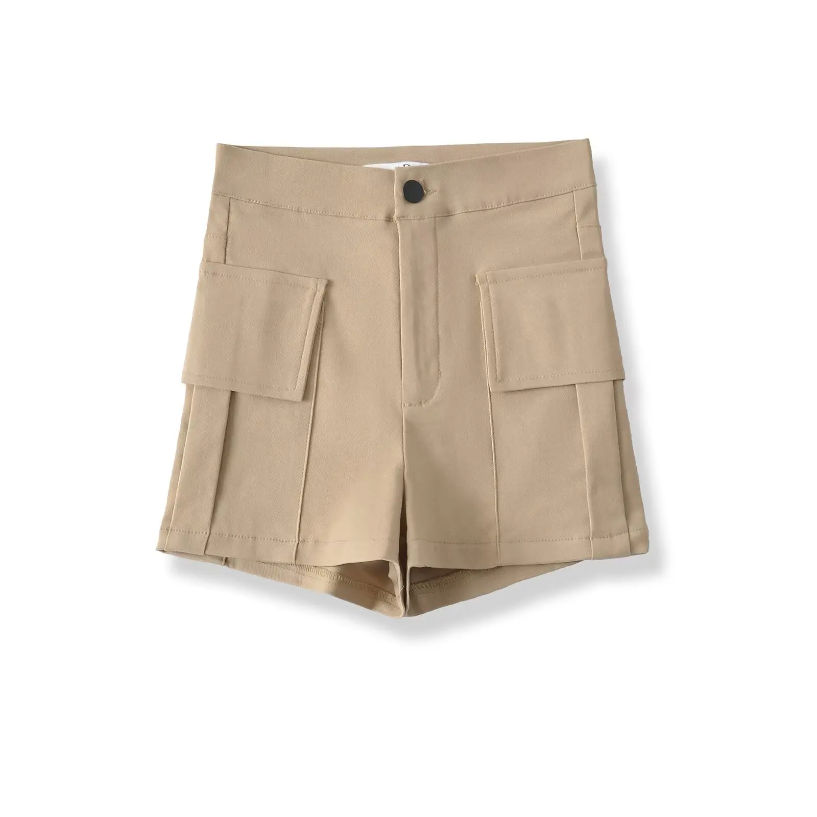 ملابس العمل بتصميم كيت الأمريكي القديم orts عالية الخصر مستقيمة الساق تغطي المؤخرة للتنقل في الصيف المرنة متعددة الاستخدامات