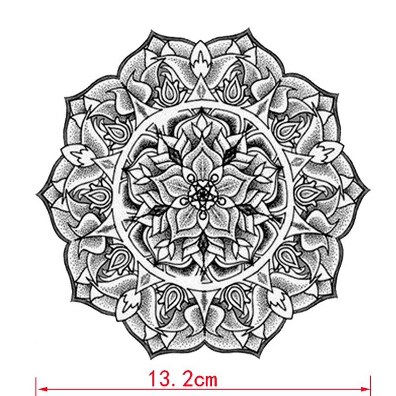 lotus Waterproof Temporary Tattoos men Tatoo temporaire femme tatuajes temporales high quality Body Art Henna Holy flowers