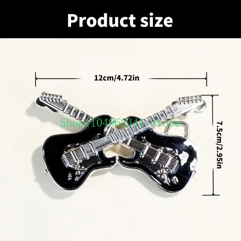 5ASD عتيقة حزام الإبزيم استبدال مزدوج حزام الغيتار الدعائم المعدنية الدعائم