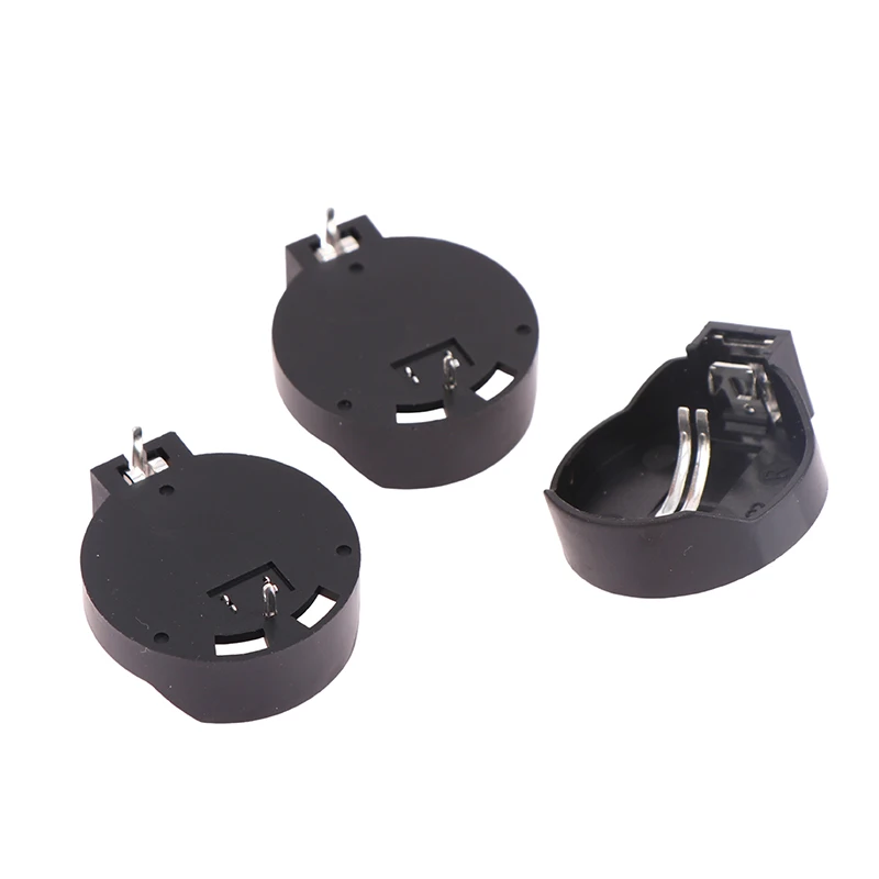 10PCS Environmental protection material Case Black Coin Cell Button Socket Holder Case CR2032 Coin Cell Battery Holder