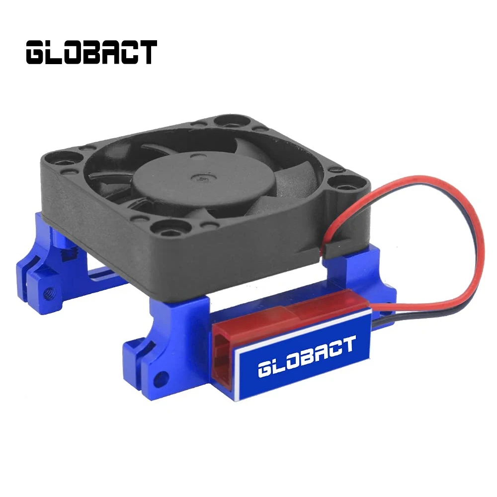 GLOBACT CNC Aluminum Alloy ESC Cooling Fan Heat Sink High Velocity Fan Heatsink for 1/10 Slash 4x4 Stampede