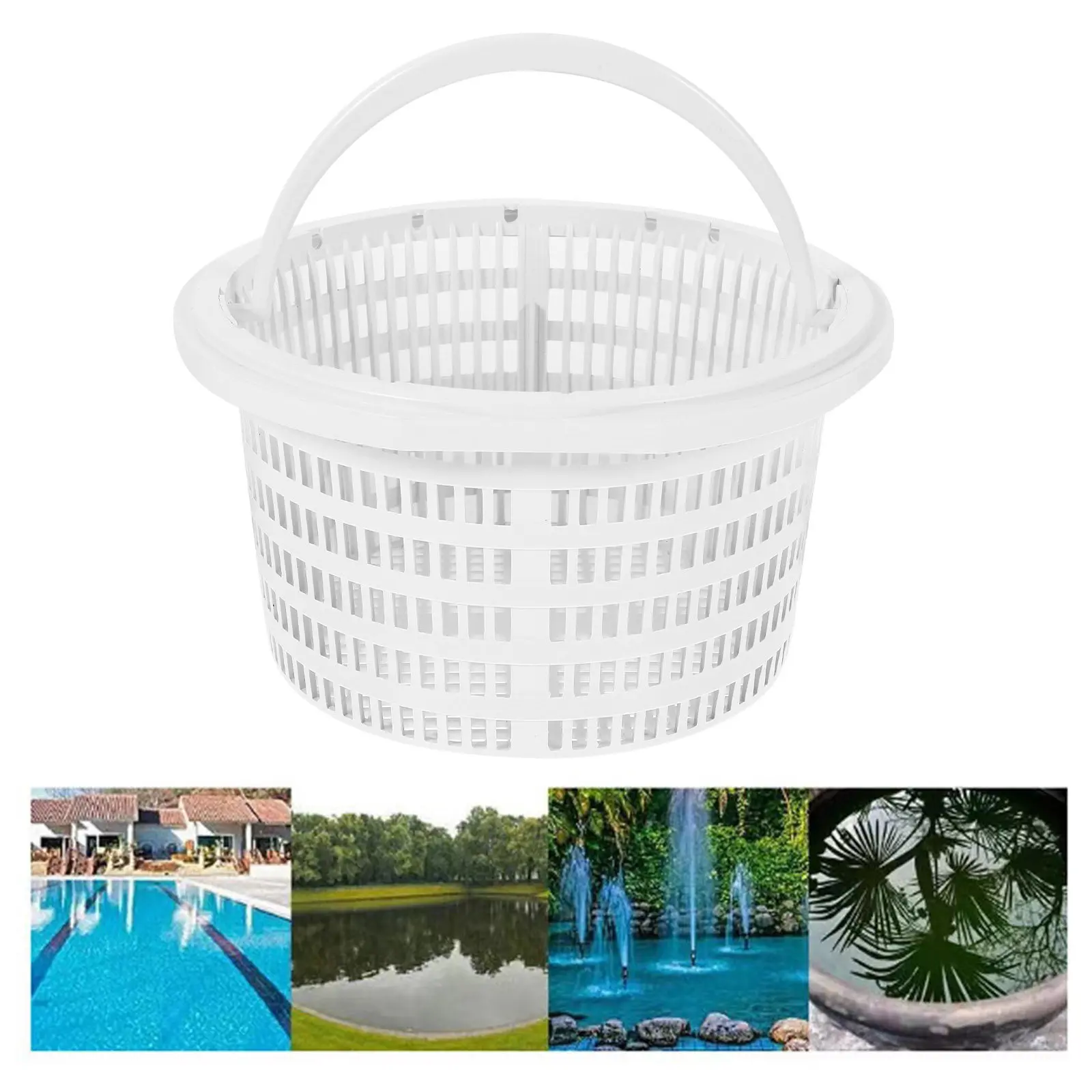 

Swimming Pool Skimmer Basket for Inground and Above Ground Pools Plastic Filter Basket Easy Install Clean Pool Water Efficient