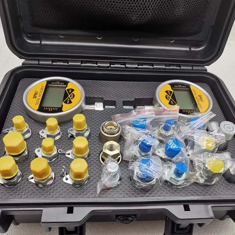 2 Pressure Gauges Universal Hydraulic Pressure Gauge Digital Test Kit 1 Piece Provided Machinery Repair Shops 3 Months,3 Months