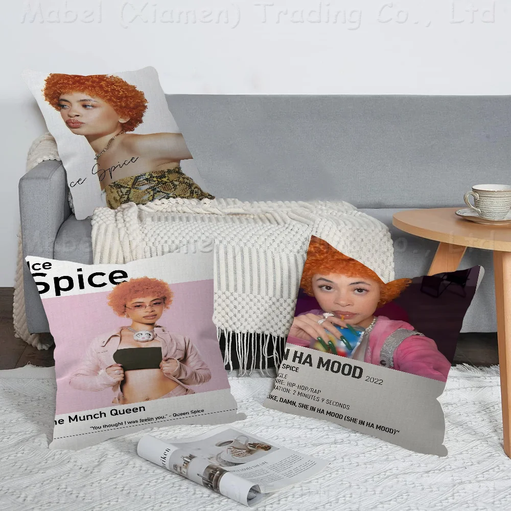 

Ice Spice Rapper Personalized Picture Text Home Decorative Pillows Household Gifts 45x45cm