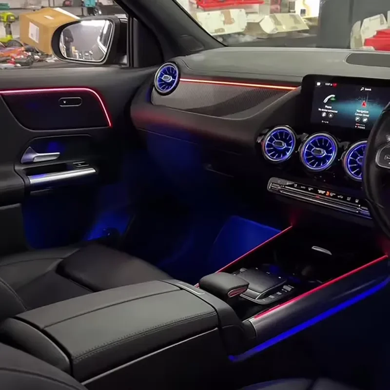 high quality Right Hand Drive W247 64 Colors Basic Ambient Lighting for Benz B-Class W247 GLA H247 Colours Control Via