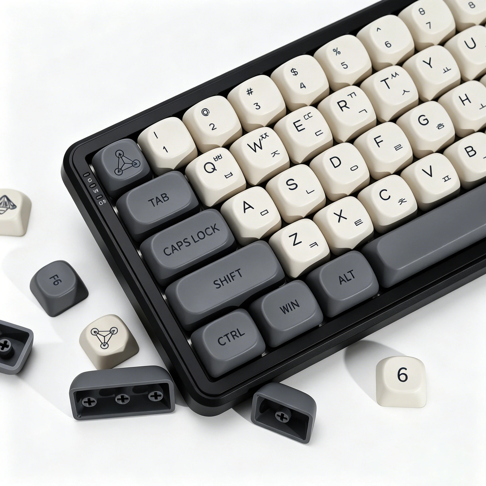 KBDiy Korean Keycaps Retro Vision Theme KOA MOA Profile PBT ISO MAC Keycap For Cherry MX Switches 60% Gaming Mechanical Keyboard