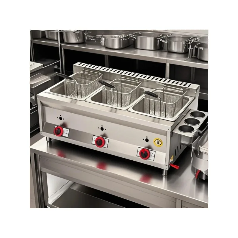 كونترتوب خزان البروبان المقلاة العميقة معدات البطاطس المقلية التجارية سطح المكتب الكهربائية الغذاء المقلي الدجاج المقلي المقلاة