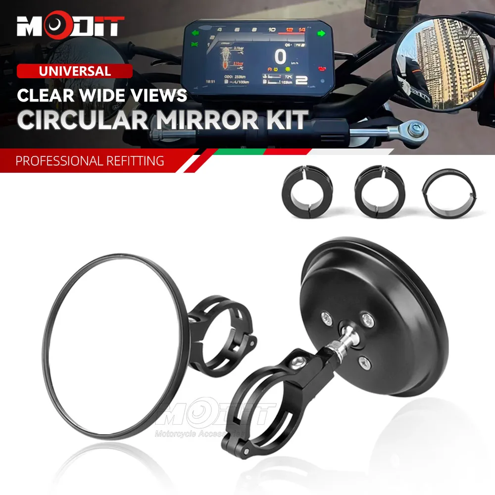 Мотоциклетные зеркала для CFMOTO 675NK 675 NK, широкоугольное зеркало для слепых зон 360° °   Регулируемые боковые зеркала на руле