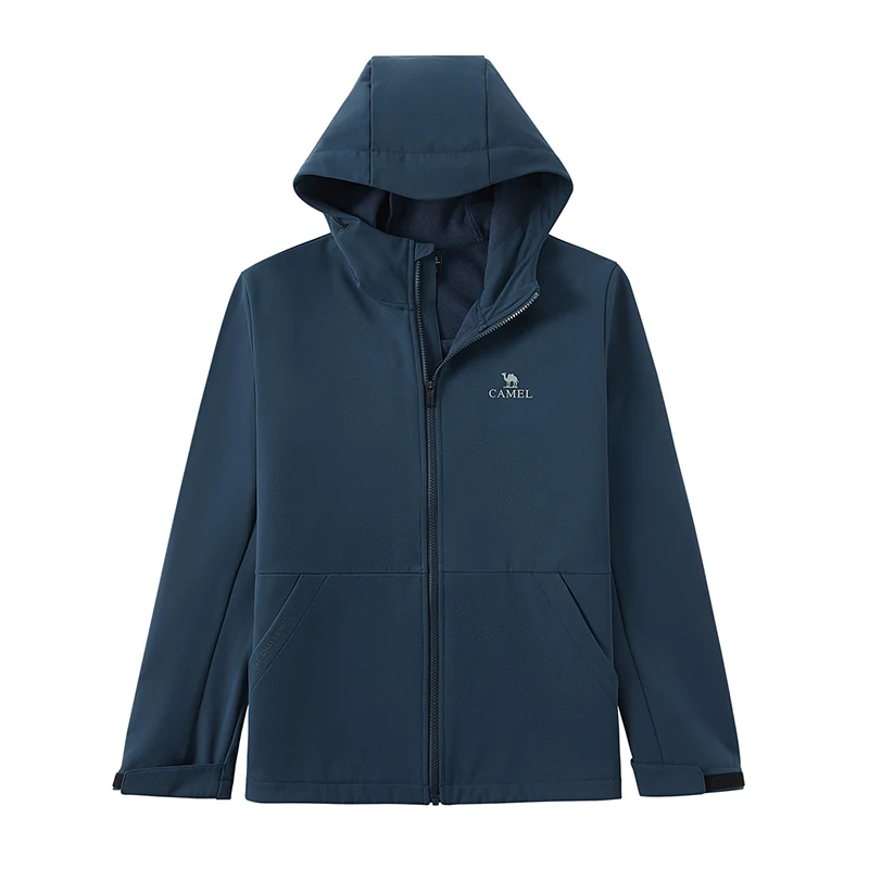 GOLDEN CAMEL Men's Fleece Jackets Casual Tops Windbreaker 2025 Autumn New Thin Lightweight Hooded Jacket for Men Winter Coats image 2