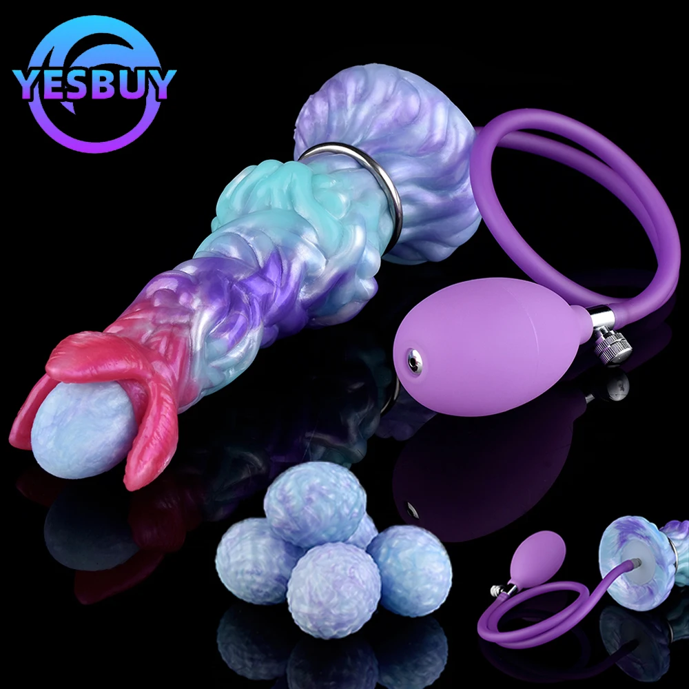 YESBUY, ovipositor inflable de fantasía, juguete, huevos de retraso, tapón Anal, masturbador masculino femenino, placer Anal vaginal, juegos para adultos, masajeador