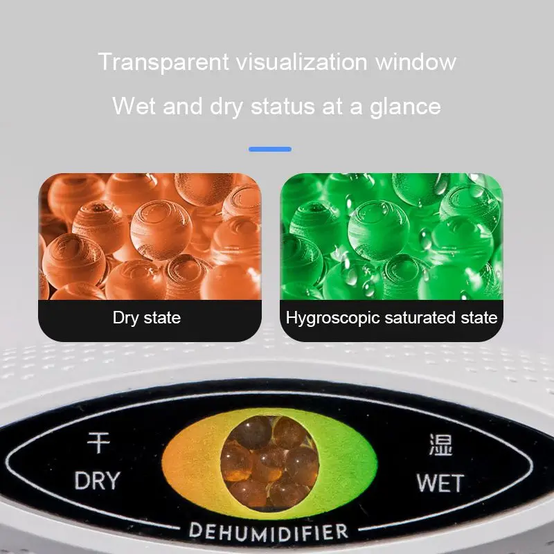 مزيل رطوبة كهربائي صغير لتنقية الهواء إعادة تدوير ماصة للرطوبة مجفف هواء عملي لخزانة الملابس 250 مللي