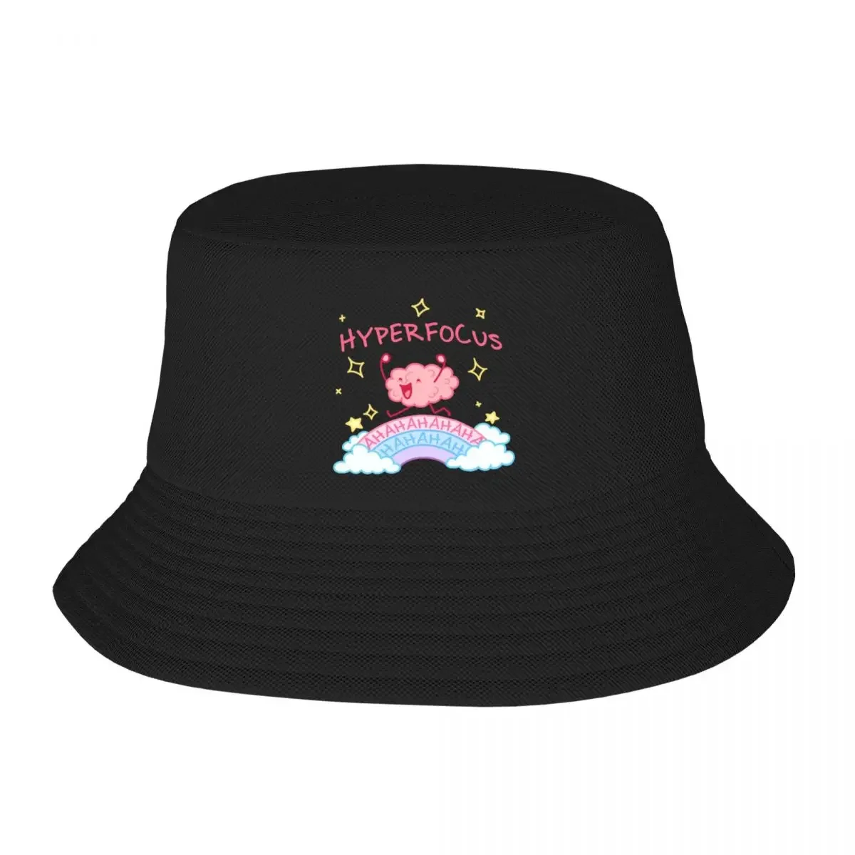 ADHD Hyperfocused Bucket Hat Cap Man Rugby Sunscreen sun hat Women Beach Fashion Men's